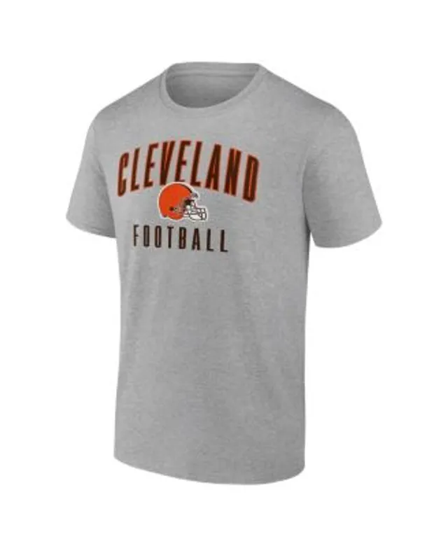 Fanatics Men's Branded Heathered Gray, Gray Cleveland Browns Team Ombre  T-shirt