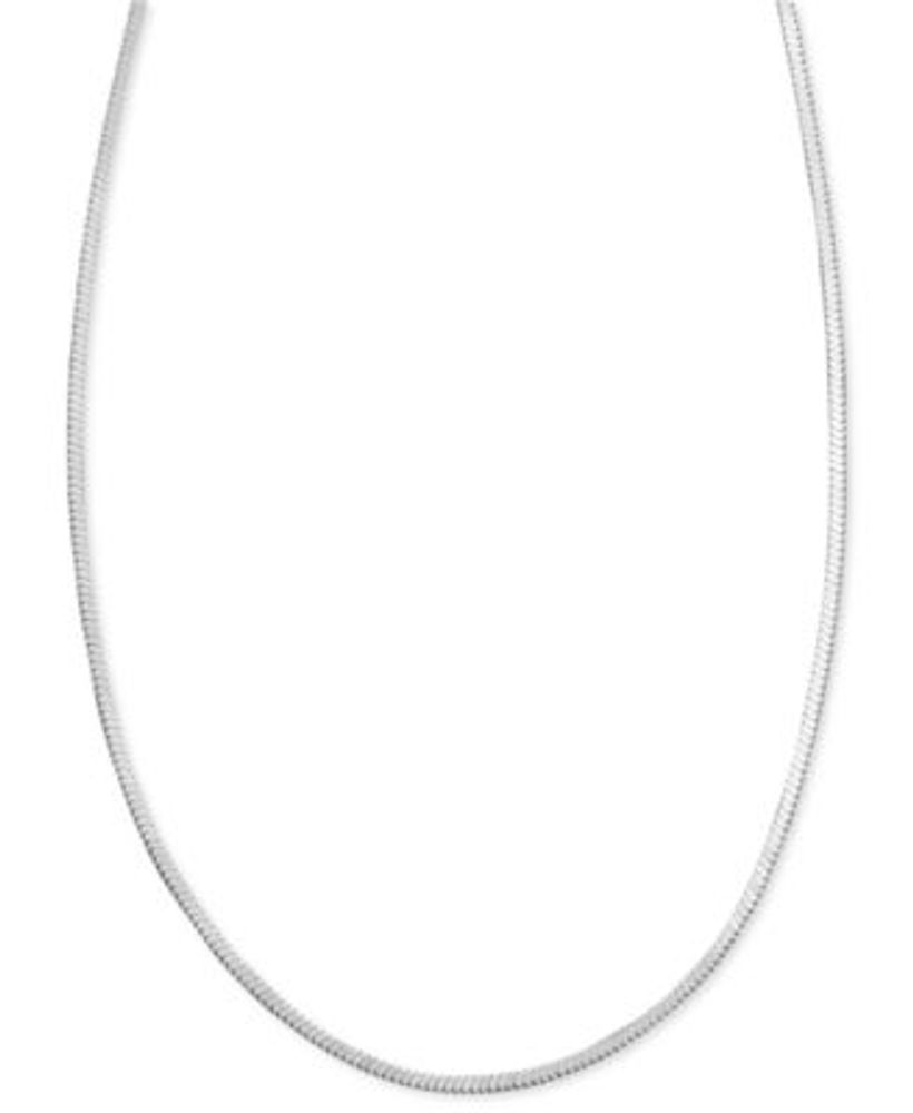 Giani Bernini Sterling Silver Necklace, Square Snake Chain
