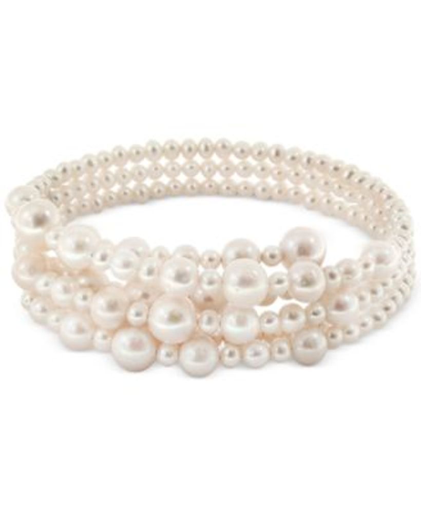 Freshwater Pearl Collar Necklace with Diamond Clasp