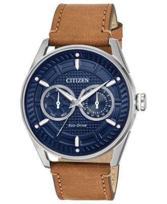Drive from Citizen Eco-Drive Men's Brown Leather Strap Watch 42mm