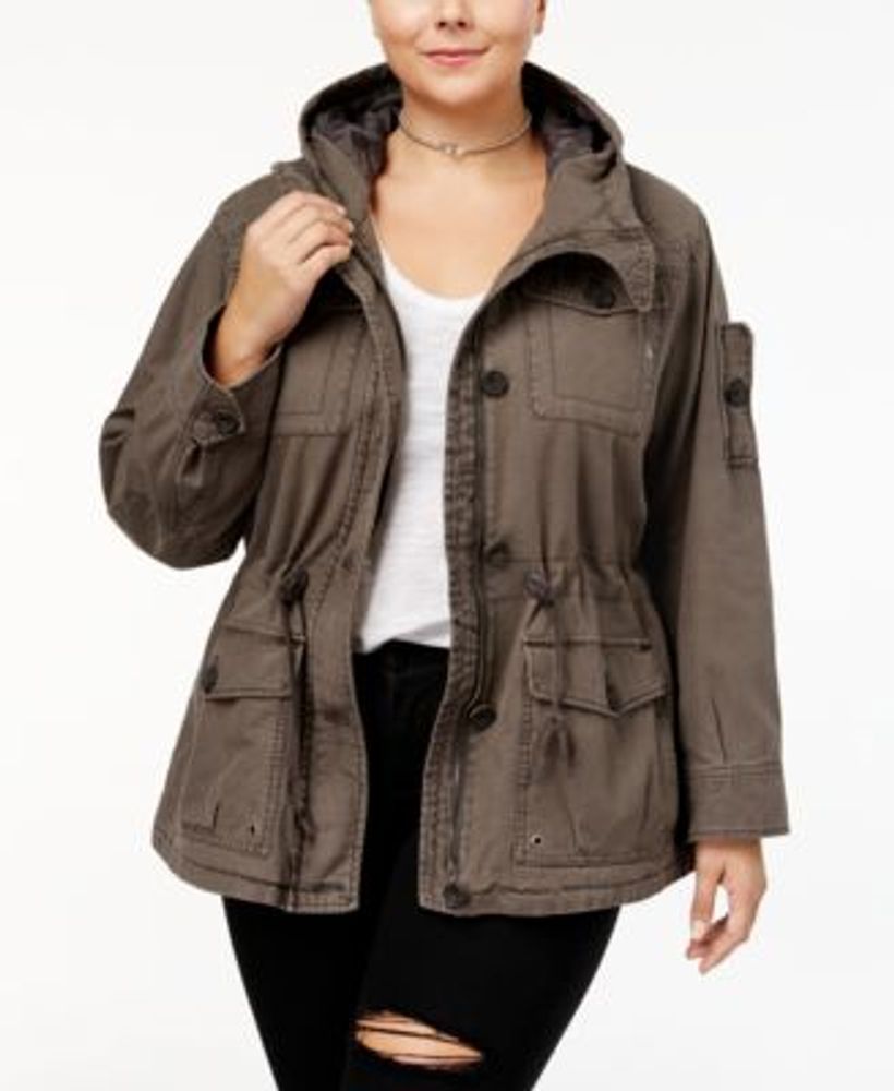 Levi's Trendy Plus Cotton Hood Utility Jacket | Dulles Town Center
