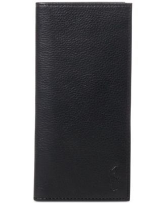 Men's Wallet, Narrow Pebbled Wallet