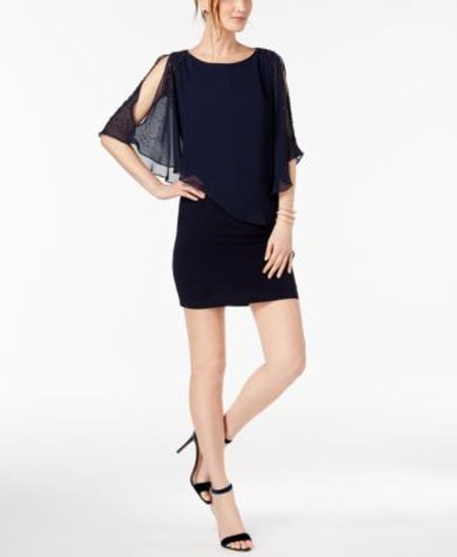 XSCAPE Petite Capelet Sheath Dress | Connecticut Post Mall
