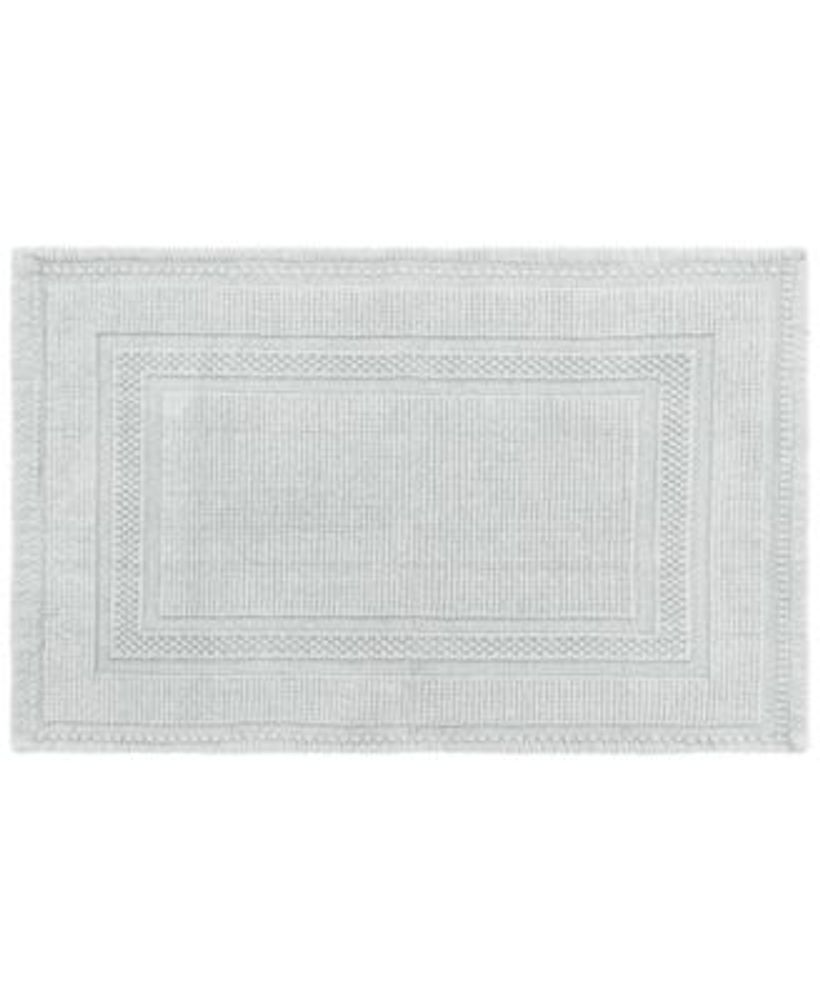 Jean Pierre Cotton Bath 21 x 34 in. Rug (Aqua Blue)