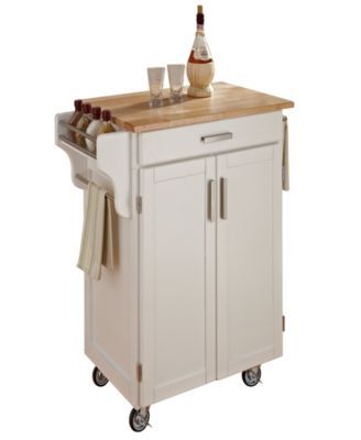 Cuisine Cart with Natural Wood Top