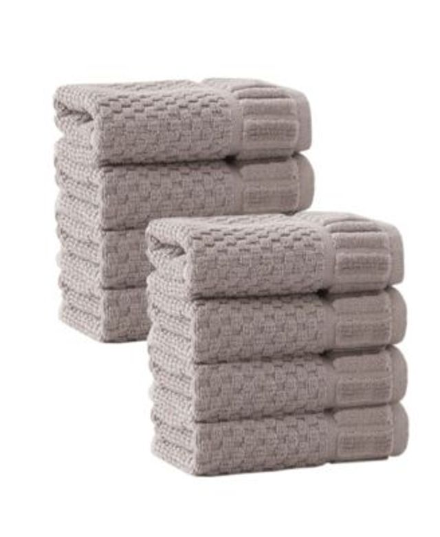 Superior Cotton Jacquard Border 2-pc. Bath Towel Set Grey