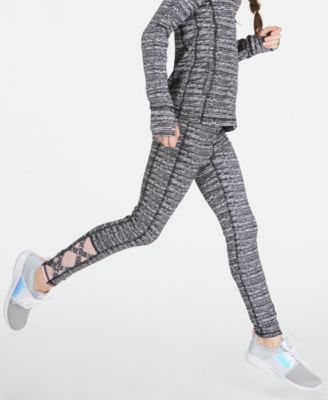 Big Girls Static-Print Caged Leggings, Created for Macy's