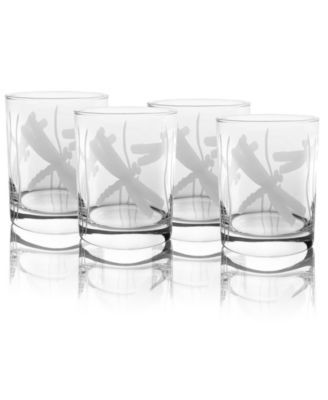 Rolf Glass Dragonfly Cooler Highball 15oz - Set of 4 Glasses