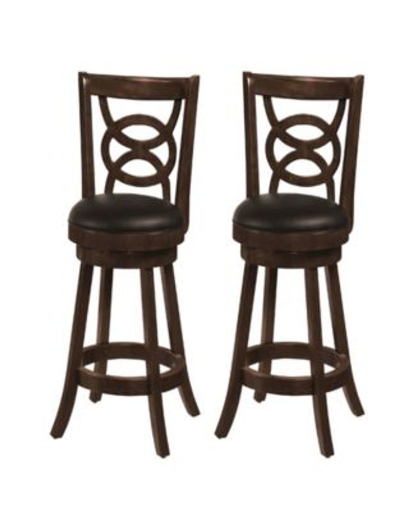 Archer 24" Swivel Counter Stools with Upholstered Seat (Set of 2)