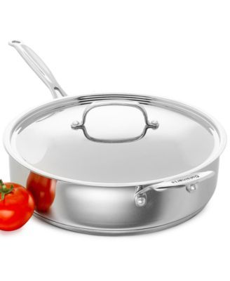 Chef's Classic Stainless Steel Covered 5.5 Qt. Saute Pan