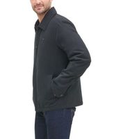 men's classic front zip filled micro twill jacket