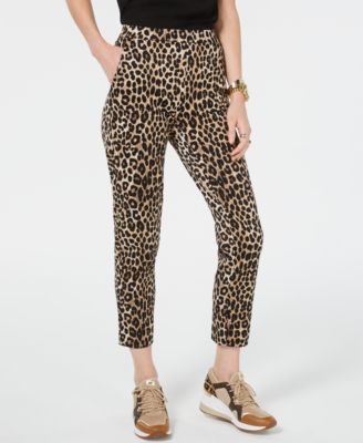 Women's Leopard Print Pull-On Pants, Regular & Petite Sizes