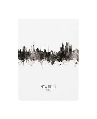 Michael Tompsett New Delhi India Skyline Portrait II Canvas Art