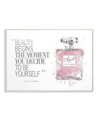 Beauty Begins Fashion Perfume Wall Plaque Art, 10" x 15"