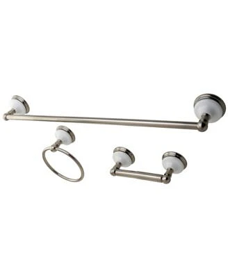 Victorian 3-Pc. Towel Bar Bathroom Hardware Set in Brushed Nickel