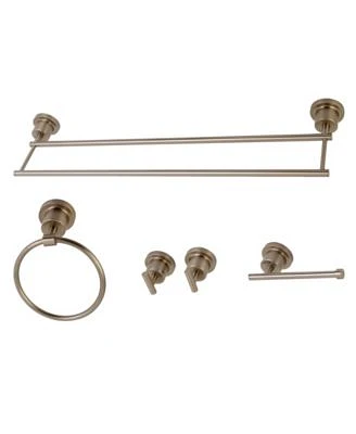 Concord Dual-Towel Bar 5-Pc. Bathroom Accessory Set in Brushed Nickel