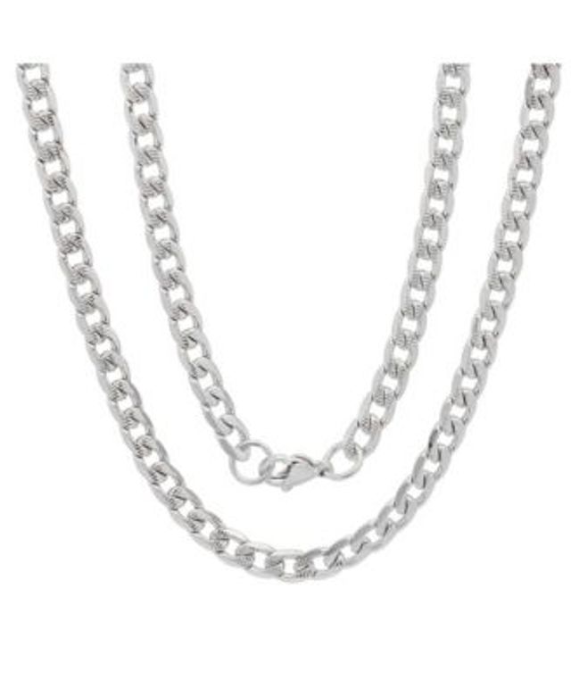 Stainless Steel 0.01 CTW Diamond Zipper Edge Dog Tag Pendant Necklace 