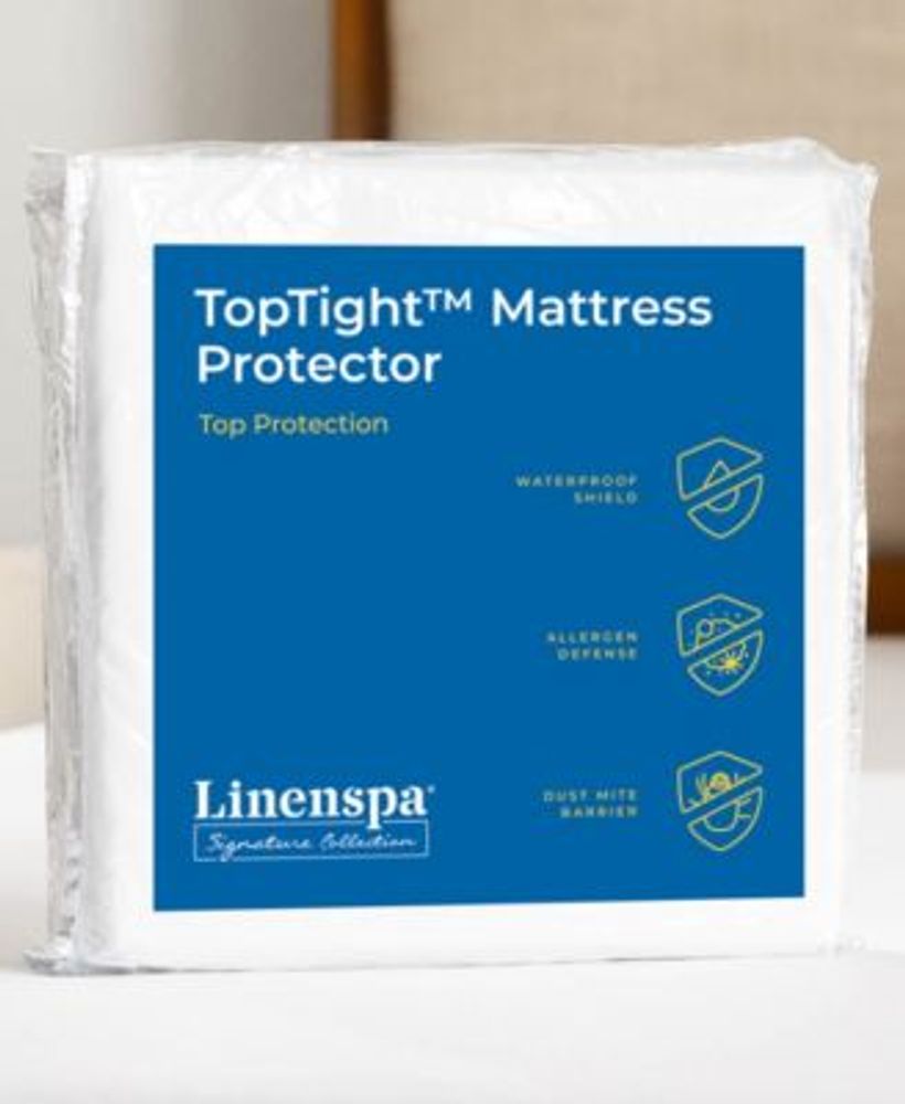 Linenspa Essentials TopTight Premium Twin Mattress Protector, White