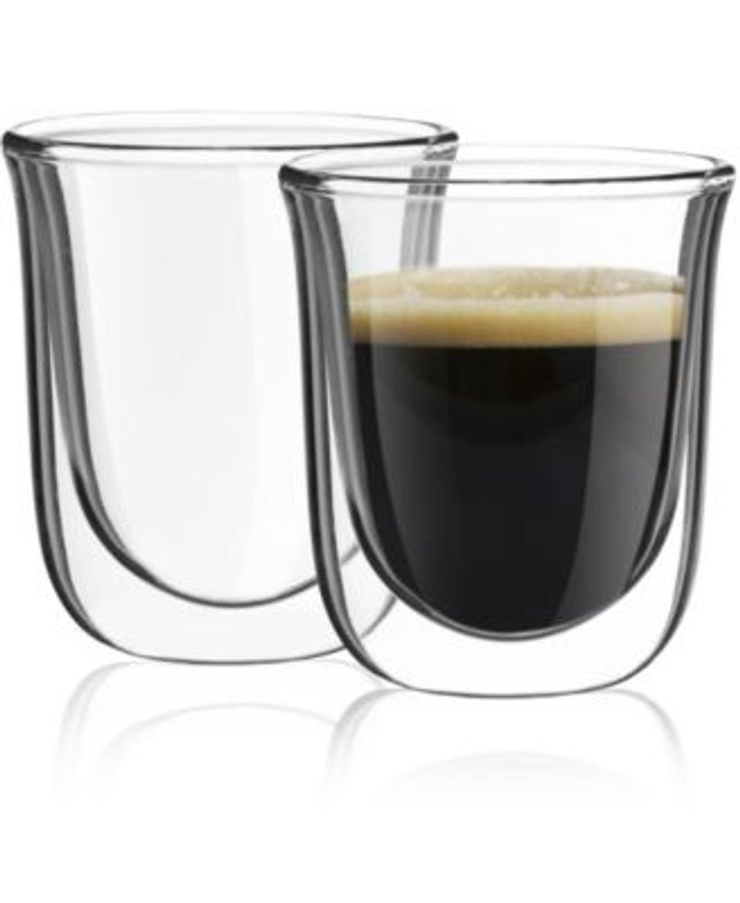 JoyJolt 13 oz. Caleo Double Wall Glass Insulated Coffee Mug (Set
