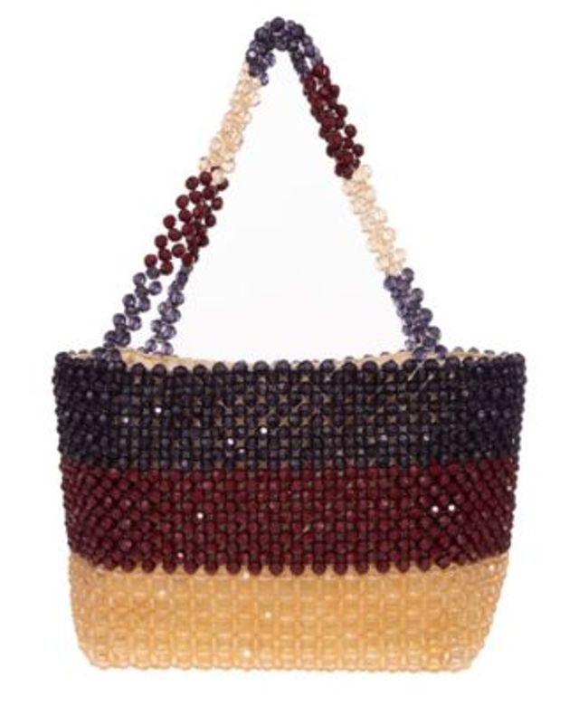 Summer Macrame' Beaded Stripe Tote – La Regale