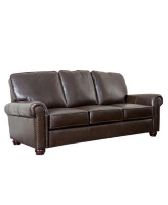 Shirin 86" Leather Sofa