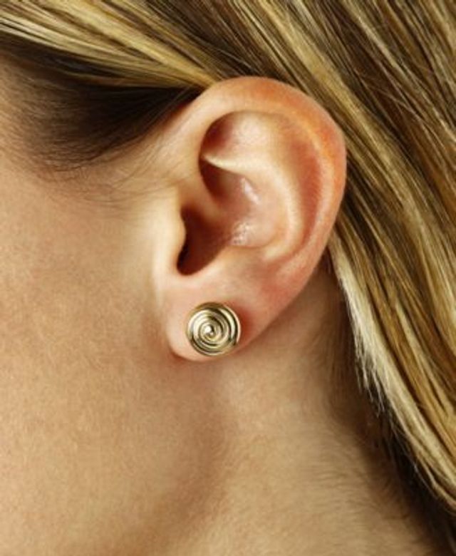 Macy's Swirl Stud Earrings Set in 14k Gold (10mm)