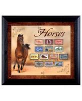 Horses On Stamps in Wall Frame