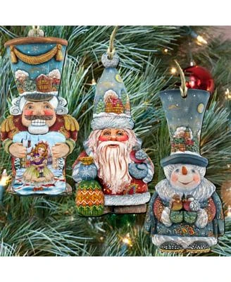 Elegant Holidays Wooden Ornaments Wall Decor, Set of 3