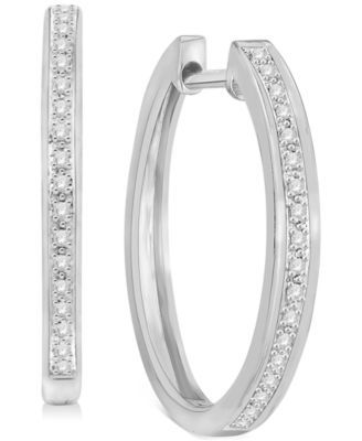 3-Pc. Set Diamond Small Hoop Earrings (1/3 ct. t.w.) in Sterling Silver, Gold-Plate & Rose Gold-Plate, 0.75"