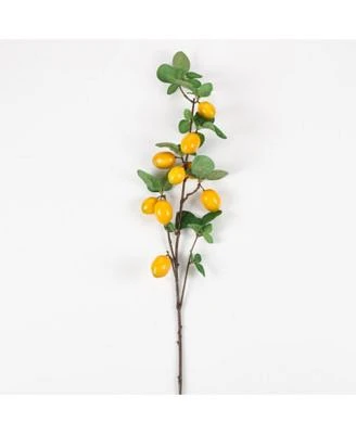 Faux Lemon Branch Stems Set of 4