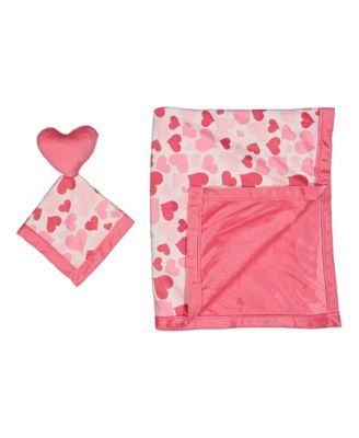 Jesse Lulu Baby Girls 2-Piece Blanket and Toy Security Blanket Set