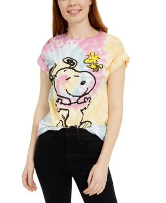 Juniors' Snoopy Woodstock Printed Graphic T-Shirt