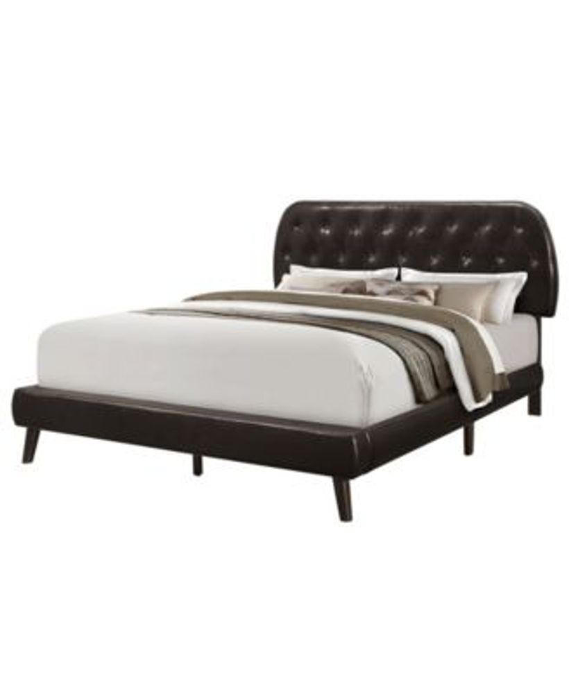 niveau voeden inkt Monarch Specialties Bed - Queen Size Leather- Look with Wood Legs |  Connecticut Post Mall