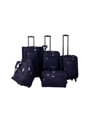 American Flyer Fleur-de-lis 4-pc. Expandable Upright Luggage Set, Color:  Black - JCPenney