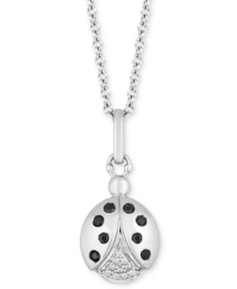Hallmark Diamonds Ladybug Luck pendant (1/10 ct. .) in Sterling Silver,  16