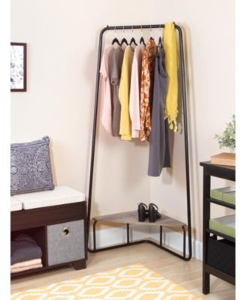 Corer Garment Rack with Wood Shelf