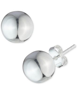 Ball Stud Earrings in Sterling Silver
