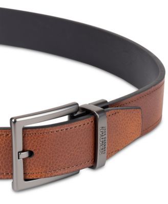 Men's Reversible Faux-Leather Belt