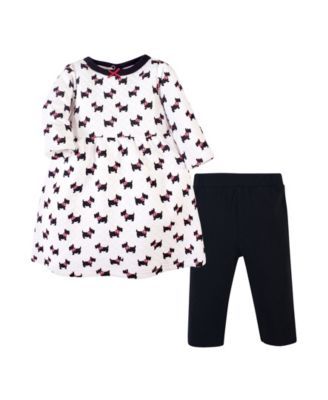 Toddler Girl Quilted Cotton Dress and Leggings Set