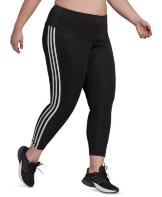 Plus-Size Designed 2 Move High-Rise 3-Stripes 7/8 Sport Tights