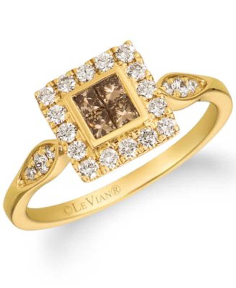 Le Vian Chocolate Diamond® & Nude Diamond™ Halo Ring (5/8 ct. .) in 14k  Gold | Hawthorn Mall