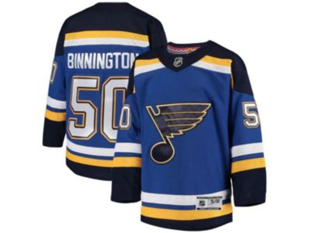 Authentic NHL Apparel Youth St. Louis Blues Player Replica Jersey - Jordan  Binnington