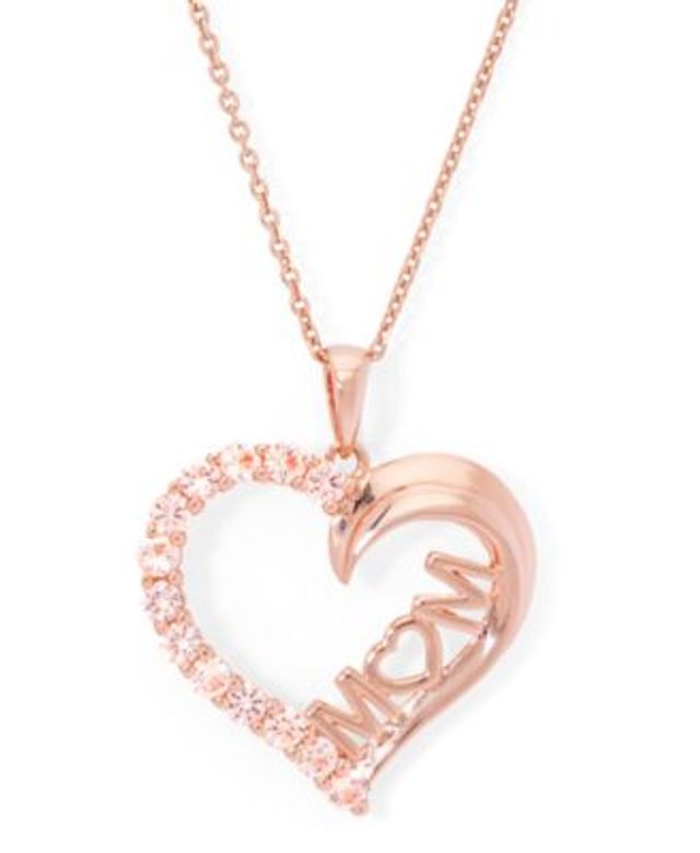 macy's rose gold heart necklace