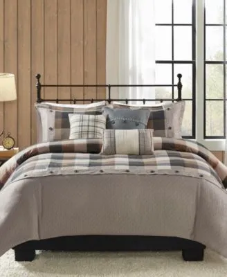 Oake Drybrush Matelasse 3 Piece King Duvet Set Neutral