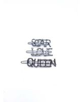 Women's Tree-Branch Words Barrettes Set, Pack of 3