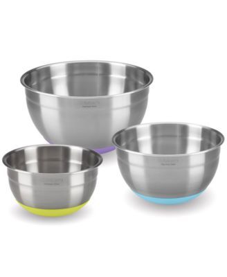 Stainless Steel Mixing Bowls with Non-Slip Bases, Set of 3