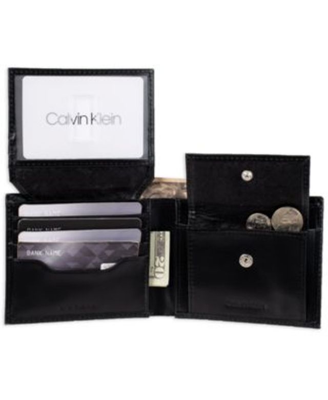 Calvin Klein Men's Saffiano Slimfold Wallet with Key Fob - Macy's