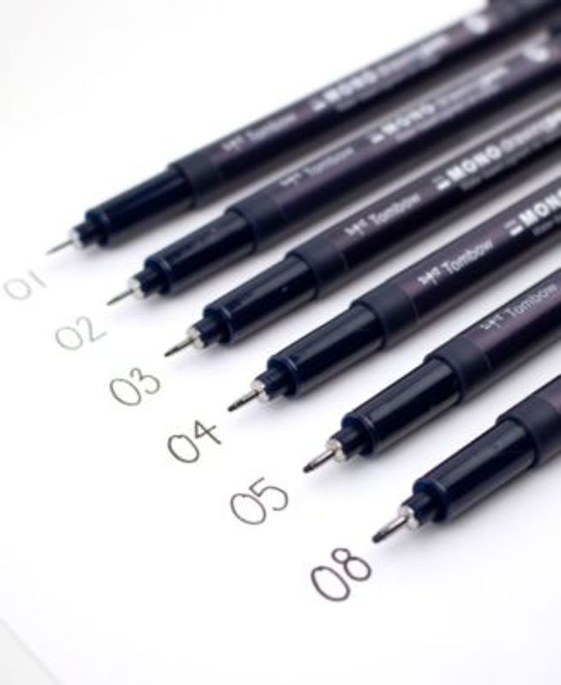 Mono Drawing Pens, 6-Pack