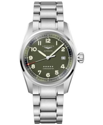 Men's Swiss Automatic Spirit Chronometer Stainless Steel Bracelet Watch 40mm