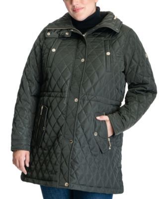 Michael Kors Women's Plus Size Hooded Quilted Anorak Coat, Created for  Macy's | Mall of America®